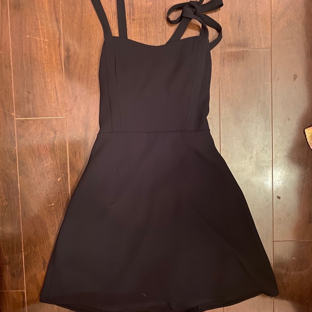 black mini dress